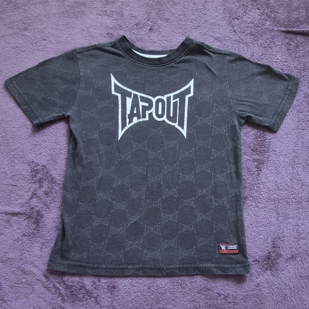 Wrestling Entertainment Tapout T Shirt Boys Small 8 Black Short Sleeve Fighting